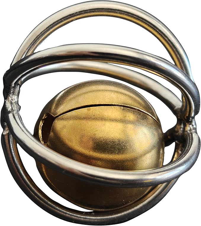 Parrot Foot Toy Grip Ball for Chewing and Claw Exercise Durable Metal Bird Cage Toy for Medium to Large Parrots Beak Grinding and Boredom Relief