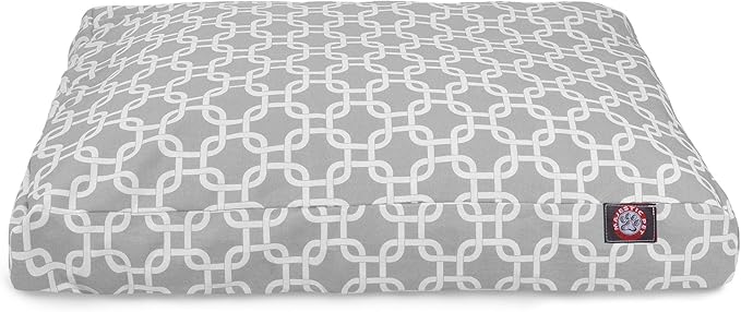 Majestic Pet Gray Links Large Rectangle Indoor Outdoor Pet Dog Bed With Removable Washable Cover