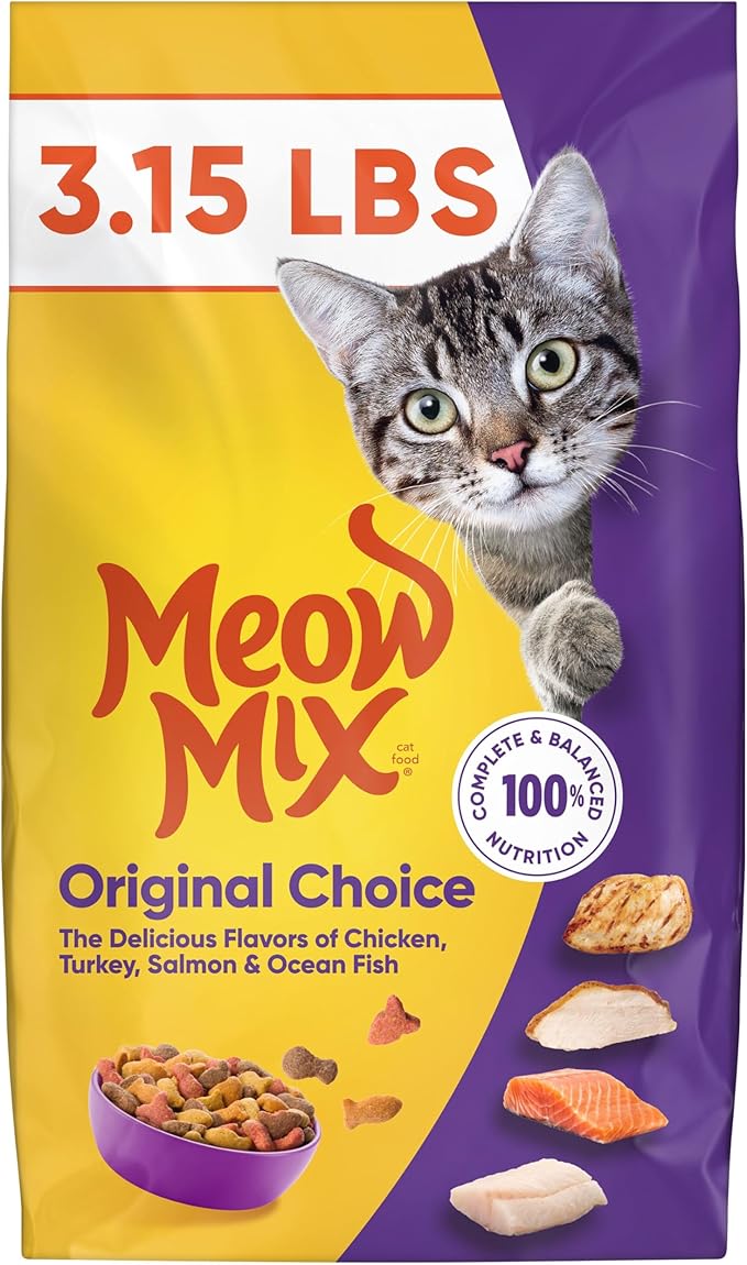 Meow Mix Original Choice Dry Cat Food, 3.15 Pounds