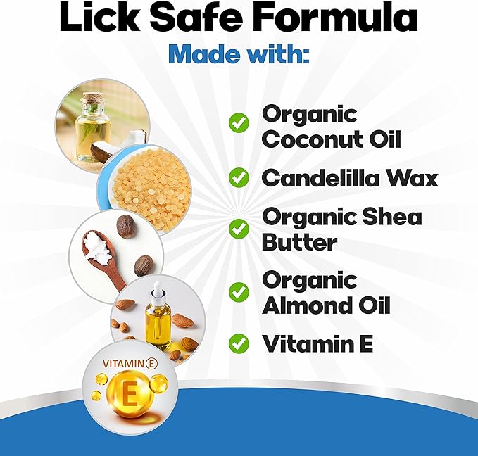 Lick Safe Cat Paw Balm - 0.15 Oz Paw Balm for Cats - Natural Paw Butter for Cats - Vet Recommended Cat Paw Protection - Paw Wax for Cats - Fix Dry Cracked Paws - Cat Paw Moisturizer Stick - Cat Stuff