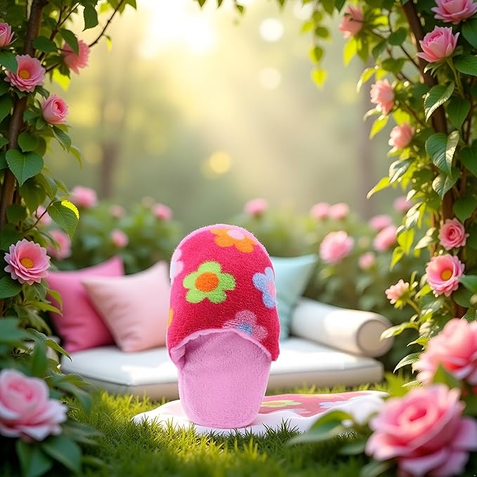 1Pcs Pink Cute Pet Puppy Dog Cat Slipper Shape Plush Chew Play Toy Flip-Flops Squeaky Toys Dog Squeak Toys Pet Supplies(ZS545)