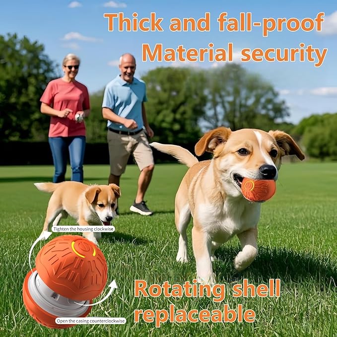 Interactive Dog Ball, Activated Automatic Rolling Ball for Dog, Self Moving Vibrating Smart Jumping Automatic Moving Bouncing and Rotating Balls for Pets (Blue)