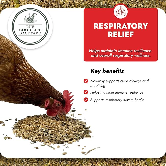 Good Life Backyard Respiratory Relief for Chickens – Aromatic Spice Blend for Respiratory Comfort (2 lb Pouch) | Hatching Time