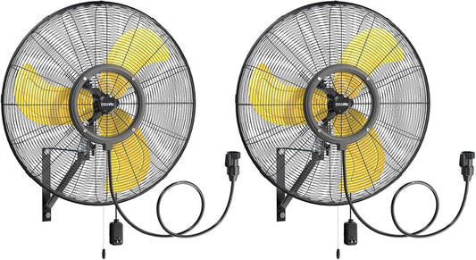 9600 CFM 30" Outdoor Wall Mount Misting Fans with 2 Pack, High Velocity 3-Speed Waterproof Professional Oscillating Wall Fan, Heavy Duty Industrial Fan for Commercial, Garage, Warehouse, UL Listed