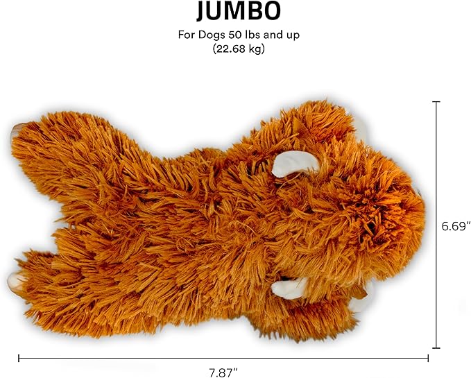 Playology Dog Toys | Plush Highland Cow Stuffed Animal | Beef Scented Jumbo Squeaky Toy | Plush Chew Toy for Large Dogs
