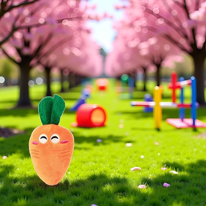 1Pc Orange Soft Dog Toys Cute Carrot Chew Squeaker Sound Pet Puppy Supplies Dog and Cat Toys with Multi-Squeaks,Dogs Squeak Toys,Pet Toys
