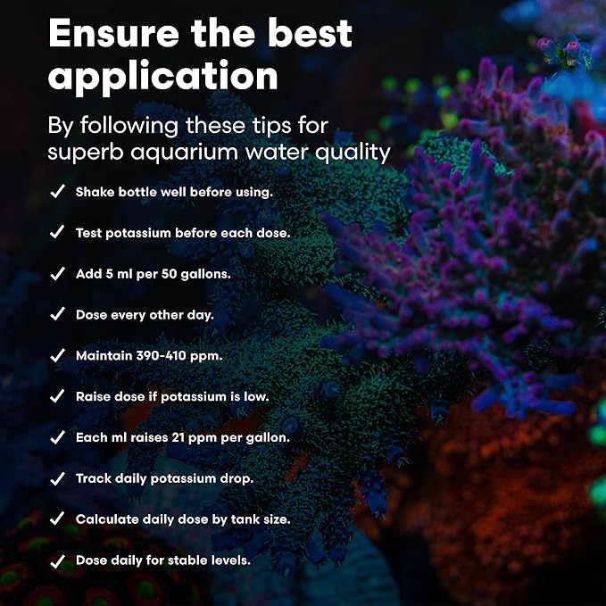 Brightwell Aquatics Potassion High-Strength Ionic Potassium Supplement for Reef Aquariums Supports Coral Growth & Color Enhances SPS LPS Invertebrate Health, 250 ml