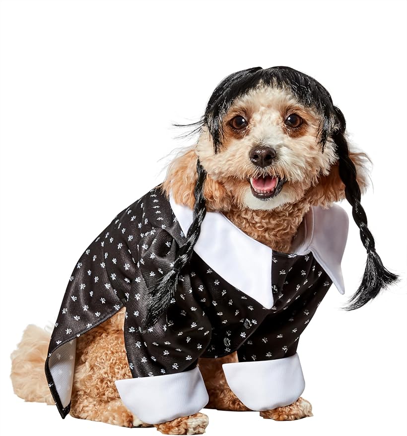 Wednesday TV Series: Wednesday Addams Pet Costume for For Dogs or Cats by Rubies, XL