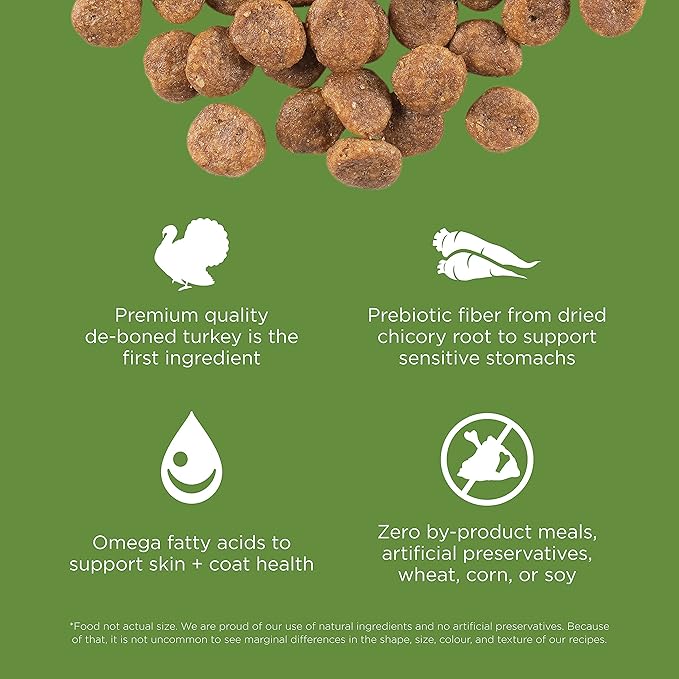 Go! Solutions Sensitivities Limited Ingredient Turkey Grain-Free Dry Dog Food, Chicken-Free Kibble Made by Experts for Sensitive Stomachs & Food Allergies, for Puppies, Adults, & Seniors, 22 lb Bag