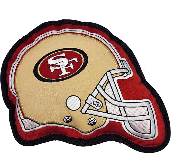 The 1st Ever Tough but Smooth Dog Toy NFL SAN Francisco 49ERS Football Helmet Tough Pet Toy. A Premium Quality Doggie Toy with Built-in Squeaker. Sports Fans Favorite Chew Toy