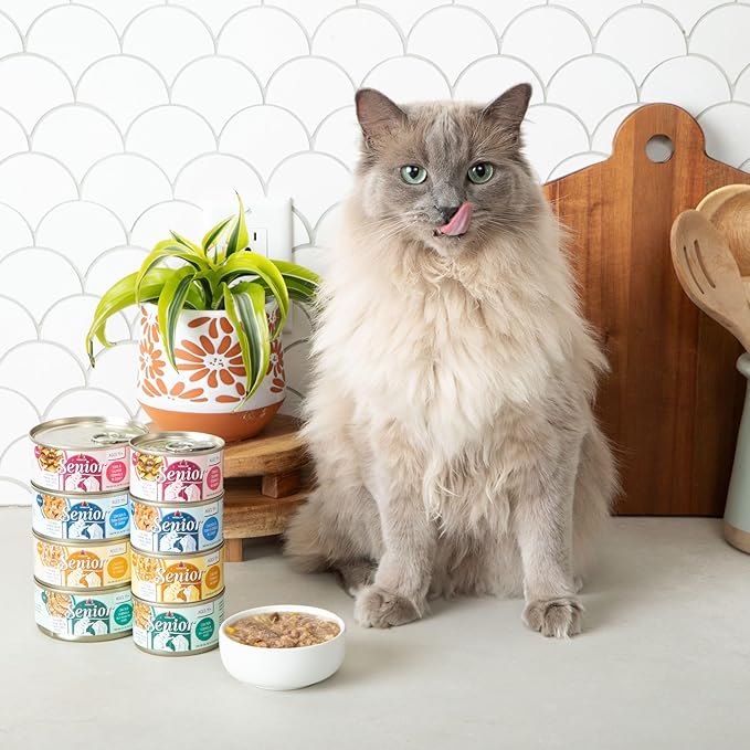 Weruva Senior Cat Food, Timeless Tails Variety Pack, 3oz Can, Pack of 12