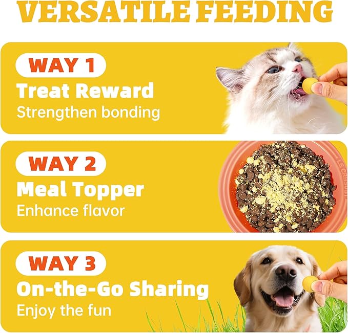 Wellix Freeze-Dried Treats for Dogs and Cats - Quail Eggs Flavor Healthy Cat Treats 4.2oz, High-Protein Freeze Dried Cat Treats for Skin&Coat Health - Delicious Training Snacks for Pets