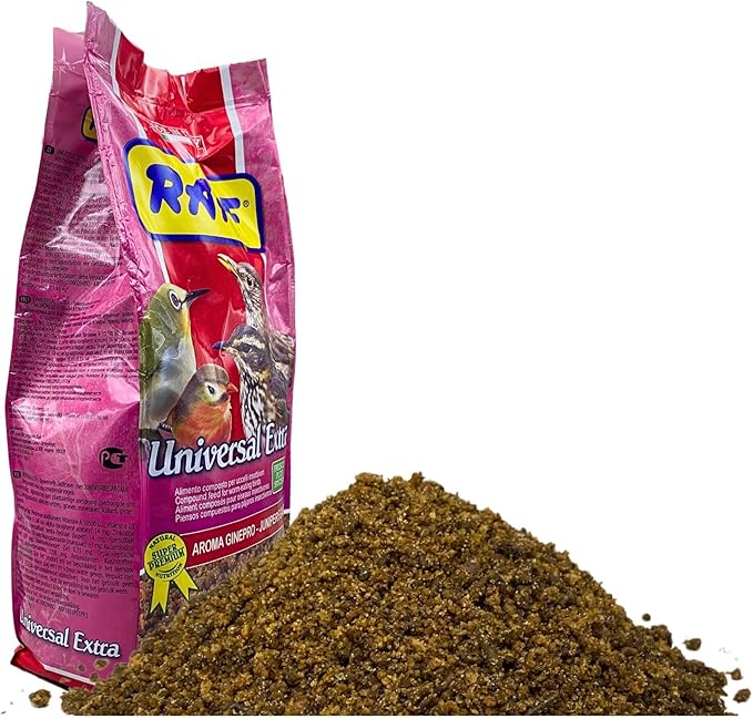 RAFF Universal Extra Premium Bird Food Insectivorous Bird Diet 1Kg – Protein Blend Food for Breeding, Growth, Energy, Immune Support and Healthy Plumage of Insect-Eating Birds