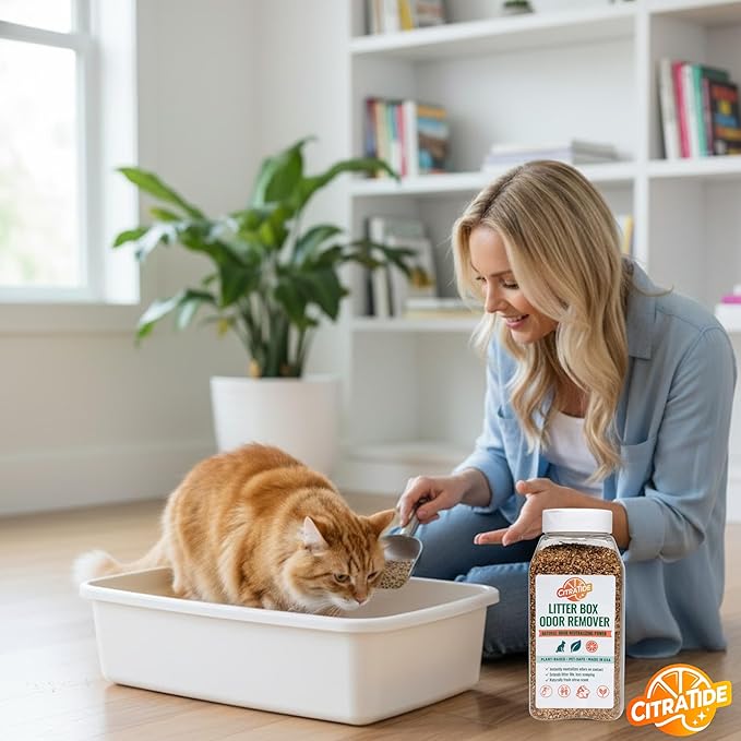 Litter Box Deodorizer Pebbles – Extra Large – Natural Odor-Neutralizing Granules for Cat Litter Boxes – Removes Odor & Keeps Litter Fresh 5× Longer – Safe, Non-Toxic, USA Made