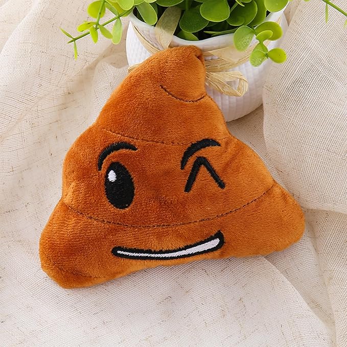 Playful Paws 2 Pcs Cute Poop Dog Plush Toys Dog Chew Toys Cat Interactive Toy with Squeaker and Funny Expression 5.9 in Dog Toy for Dogs Playing