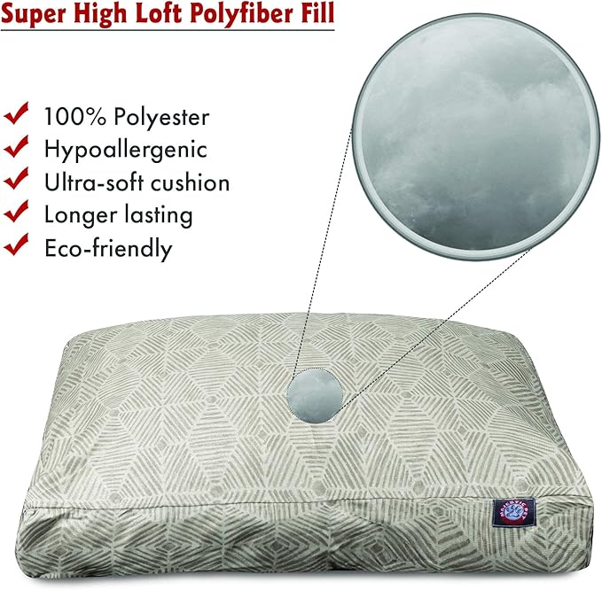 Majestic Pet Charlie Beige Metallic Small Rectangle Pet Bed