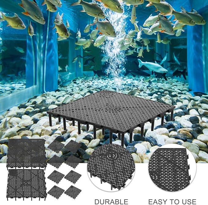 TEHAUX Fish Tank Bottom Filter Plate 6 X 6 X 1.06 Inch Pvc Aquarium Undergravel Filter Divider for Aquatic Pets Breeding and Tank Separation