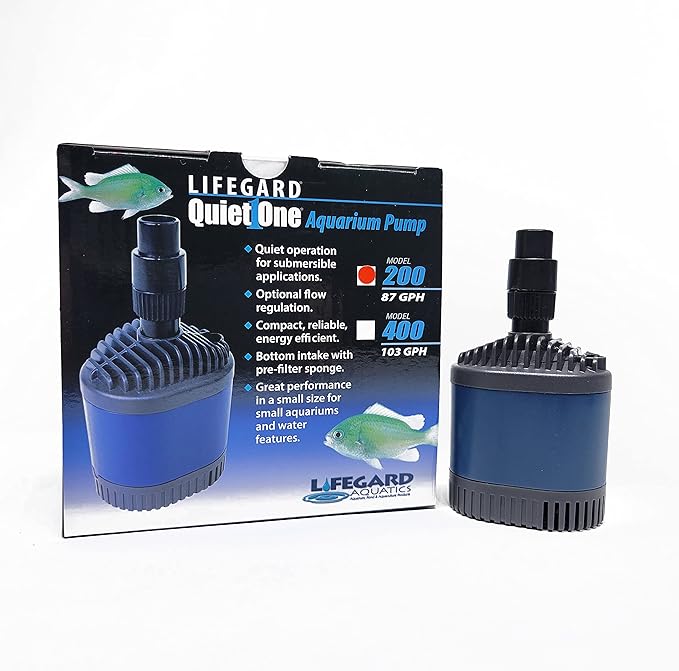 Quiet One Lifegard Aquarium Pump, 53-Gallon Per Hour