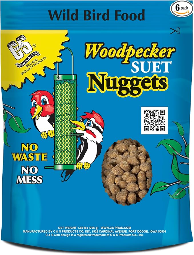 C&S Woodpecker Suet Nuggets 27 Ounces, 6 Pack