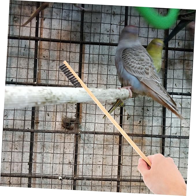 BESPORTBLE 2-Piece Bird Cage Cleaning Brush Set Includes Bird Poop Cleaner and Cage Brush and Household Cleaning