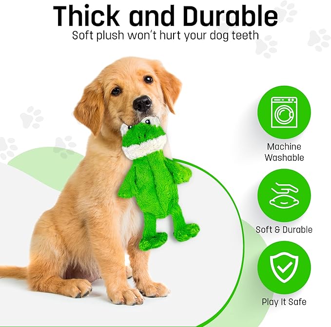 FGA MARKETPLACE Bundle of 5 Flat NO Stuffing NO Squeak Plush Dog Toys, Funny Style Will Entertain Your Pet for Hours, Recommended for Small and Medium Dog 21 INCH Long