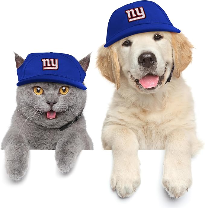 Littlearth NFL New York Giants Pet Baseball Hat, Team Color, X-Small