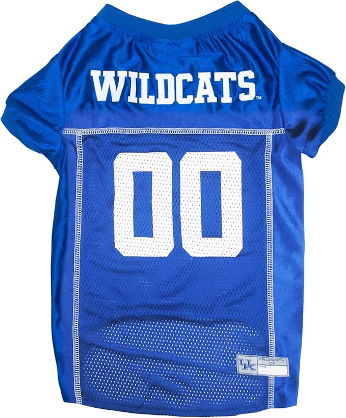 Pets First NCAA College Kentucky Wildcats Mesh Jersey for DOGS & CATS, Small.Licensed Dog Jersey with your Favorite Football/Basketball College Team