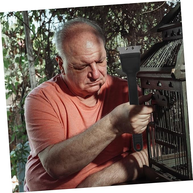 Bird Cage Cleaning Brush Stainless Steel Shovel Tool for Effortless Cleaning of Bird Droppings and Cage Residue for Parrots