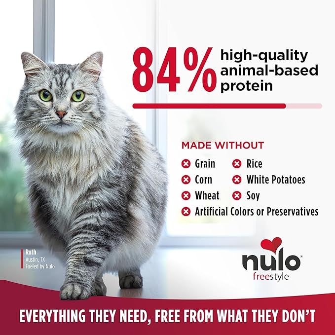 Nulo FreeStyle Cat & Kitten Dry Food - Turkey & Duck Recipe, High Protein Grain Free Cat Food, Natural Kibble with Probiotics, Omega Fatty Acids, 14lb Bag