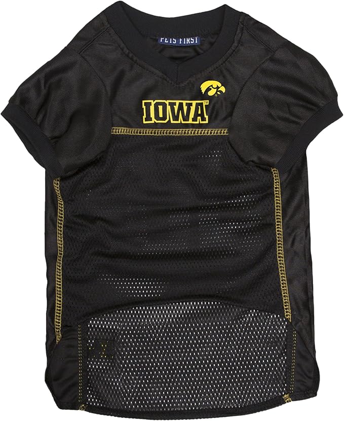 Pets First NCAA College Iowa Hawkeyes Mesh Jersey for DOGS & CATS, XX-Large. Licensed Dog Jersey with your Favorite Football/Basketball College Team