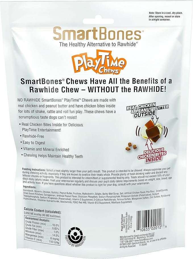 SmartBones DoubleTime Rolls and Playtime Chews, Treat Your Dog to a Rawhide-Free Chew Made with Real Meat and Vegetables