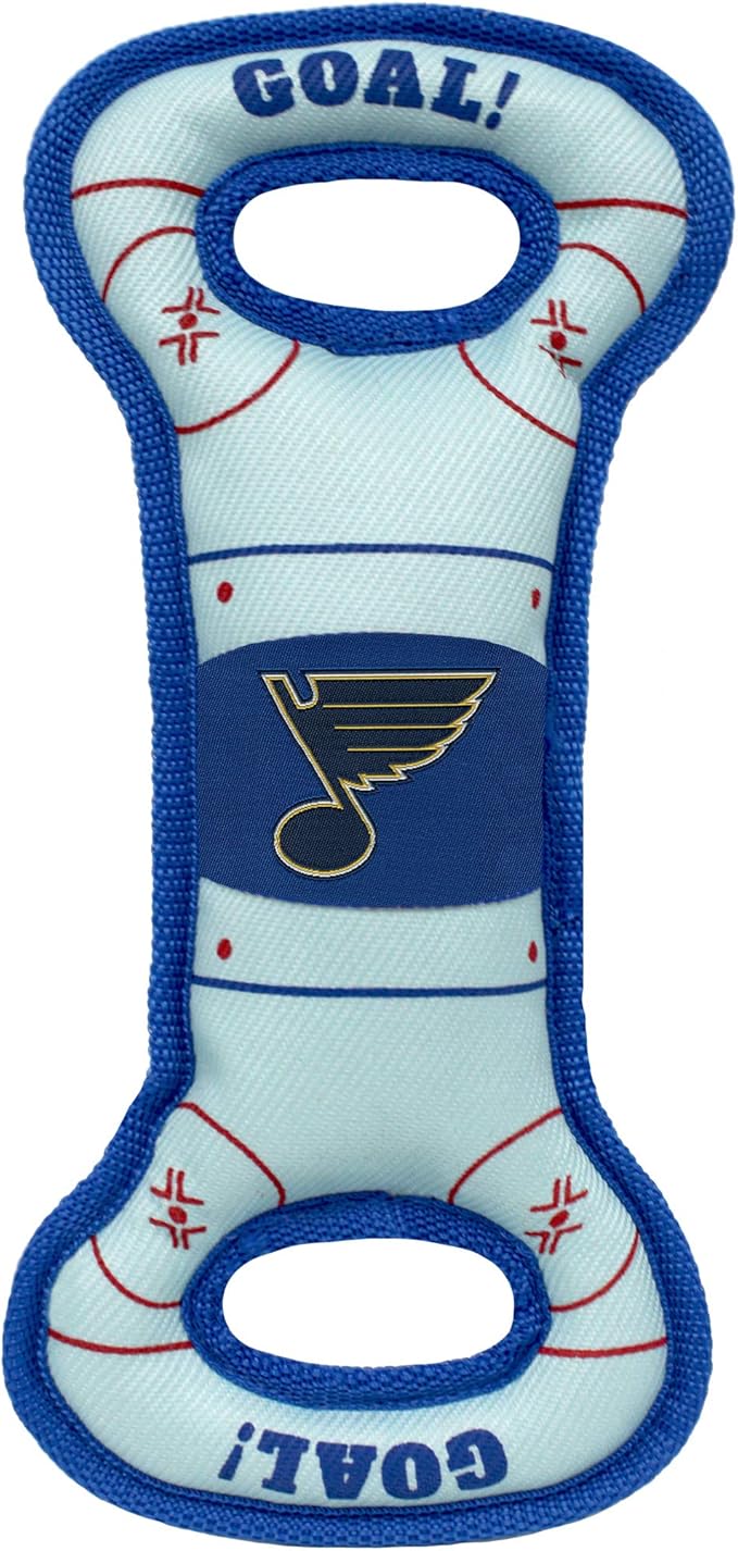 Pets First NHL St. Louis Blues Ice Hockey Rink PET Toy with Inner Squeaker. A Tough Toy for Dogs & Cats with Exciting Hockey Graphics, Gorgeous Team Logo & Double Stitch Trims