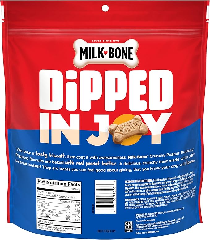 Milk-Bone Peanut Buttery Bites Soft Dog Treats with Real Peanut Butter & Bacon