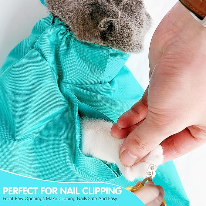 Cat Carrier Pouch,Cat Pouch Cozy Comfort Carrier,Anti-Scratching CatCarrier PouchBag Nail Trimming,Large CatCarrier Restraint Bag for Medication,Administration,Grooming, 2 PCS