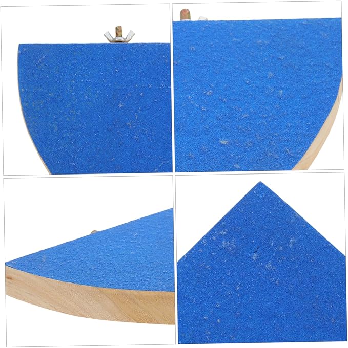 Abaodam Fan Shape Wooden for Small Pets Frosted Surface Pet Cage Platform for Hamsters Gerbils Parrots and More