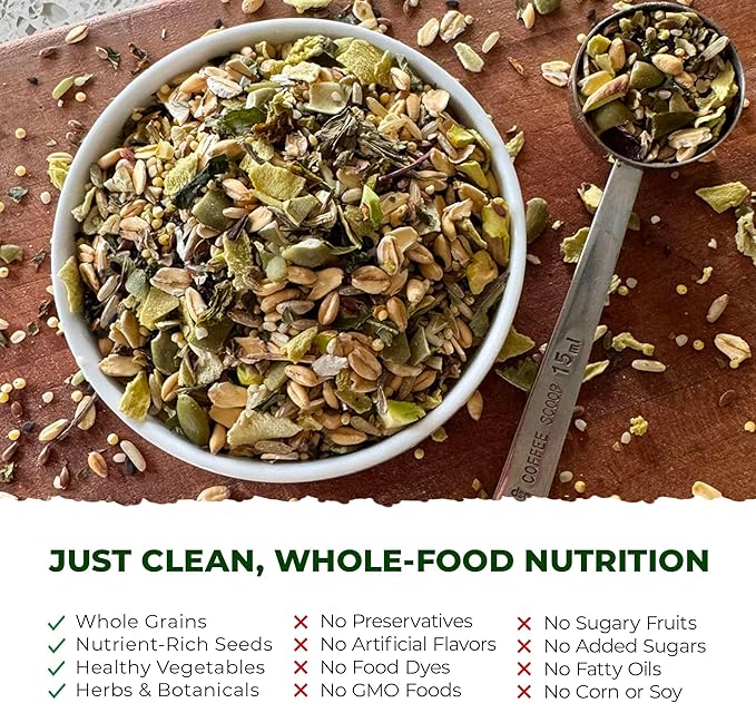 Essential Energy Organic Parrot Food, USDA Certified, Non-GMO, for Small and Medium Parrots, 2 lbs