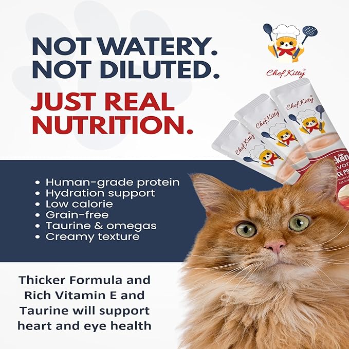 Cat Treats Lickable | Grain-Free Cat Food Toppers, High Protein | Creamy Puree Squeeze Ups with Vitamin E & Taurine, Digestible Formula | 0.5 oz. Each Tube, Chicken with Krill Recipe | 10 Tubes