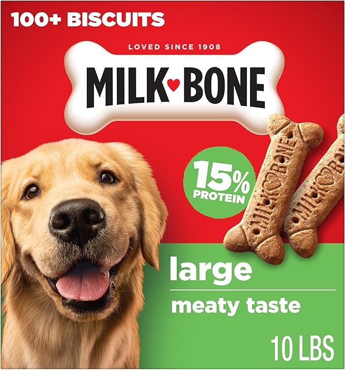 Milk-Bone Original Dog Treats Biscuits for Large Dogs, 10 Pounds (Packaging May Vary)