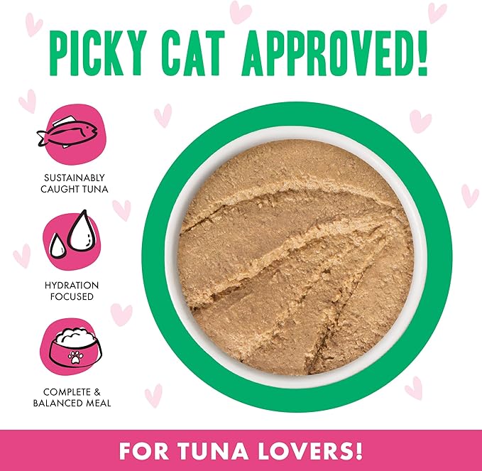 Weruva B.F.F. Play - Best Feline Friend Paté Lovers, Aw Yeah!, Tuna & Lamb Lovers' Lane with Tuna & Lamb, 2.8oz Can (Pack of 12)