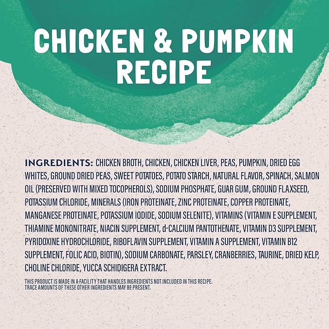 Natural Balance Original Ultra Platefulls Adult Grain-Free Wet Cat Food, Chicken & Pumpkin Recipe, 3 Ounce Pouch (Pack of 24)
