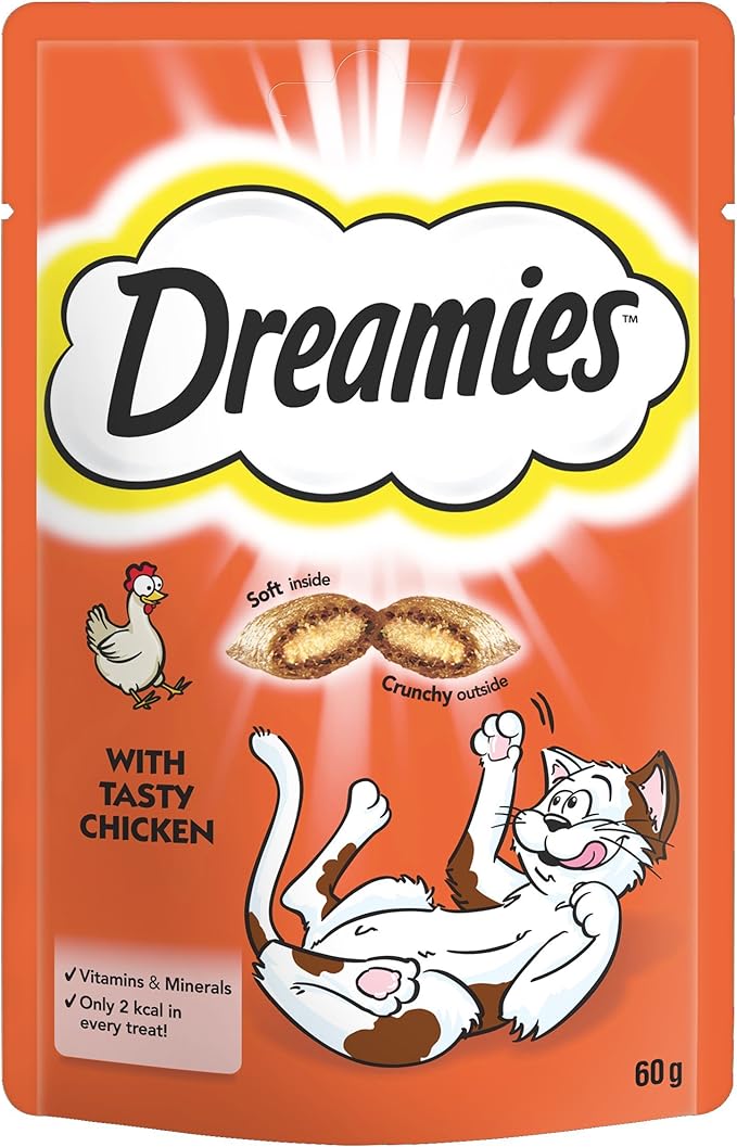 DREAMIES Chicken Cat Treats 60 g (Pack of 8)