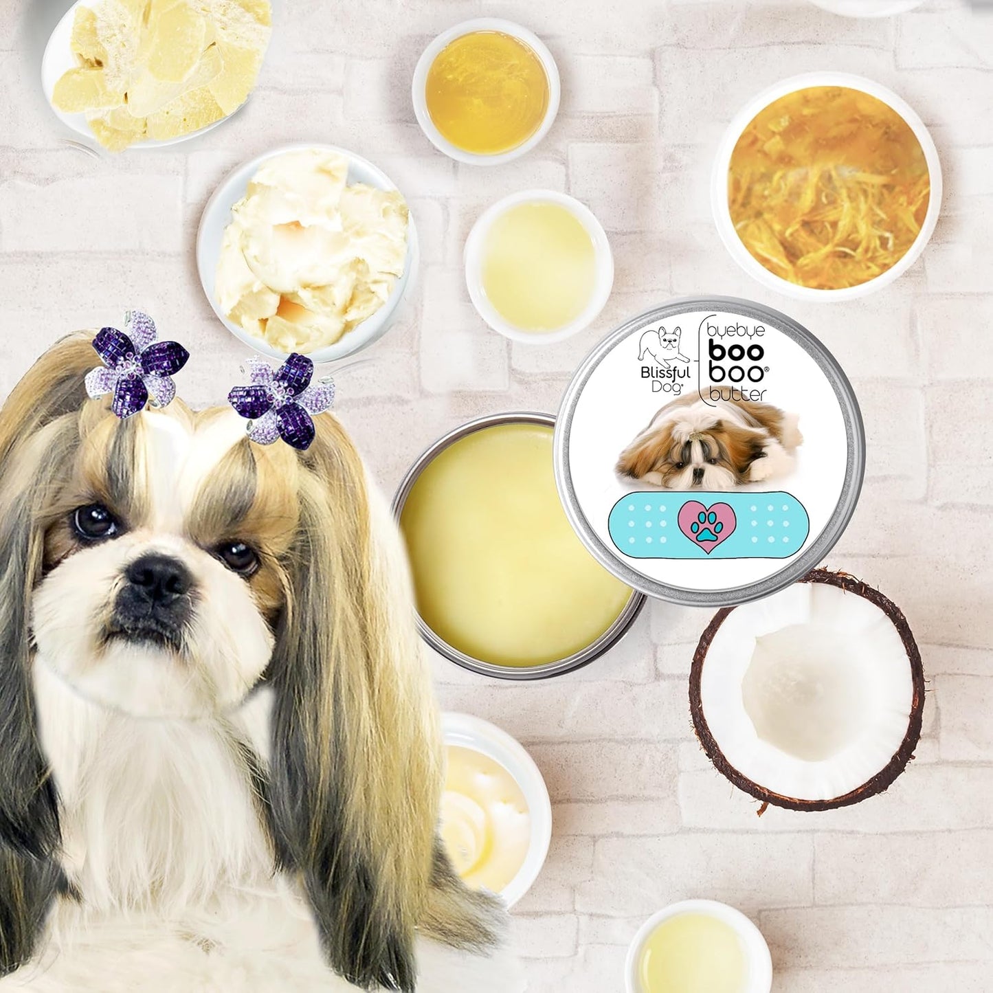 The Blissful Dog Shih Tzu Boo Boo Butter, 16 oz