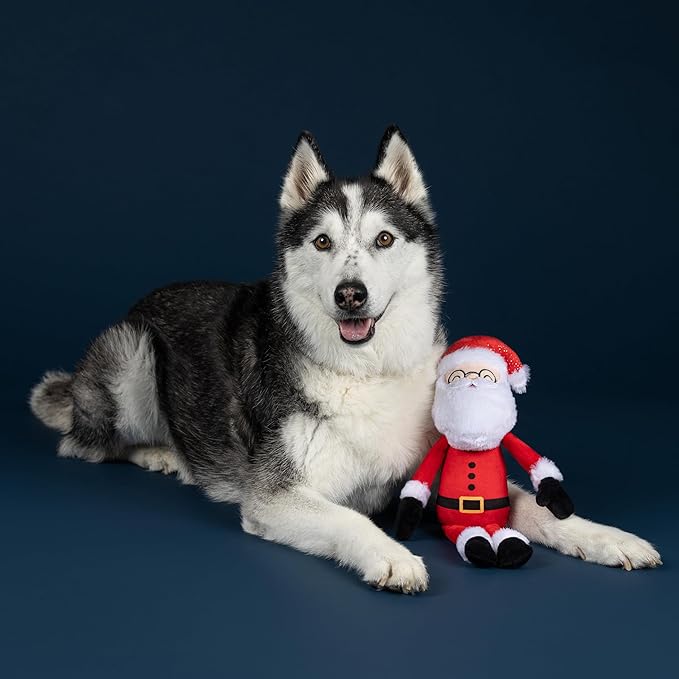 Fringe Studio Pet Toy, to The Chimneys! Santa Plush Dog Toy, PetShop Collection (314633)