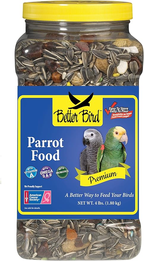Better Bird, Premium Parrot Food, 4 lb Jar