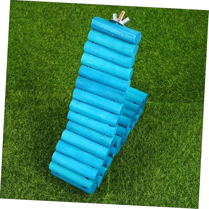 VICASKY Colorful Round Wooden Climbing Ladder for Hamsters Squirrels and Parrots 6x50cm PET Ladder Bird Cage Accessory