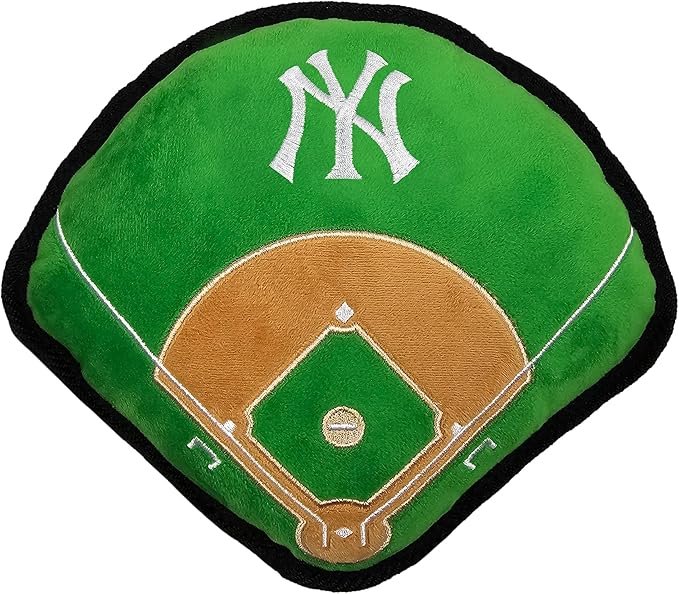 Pets First MLB New York Yankees Baseball Field Tough Toy for Dogs, Best MLB Dog Toy with Team Logo