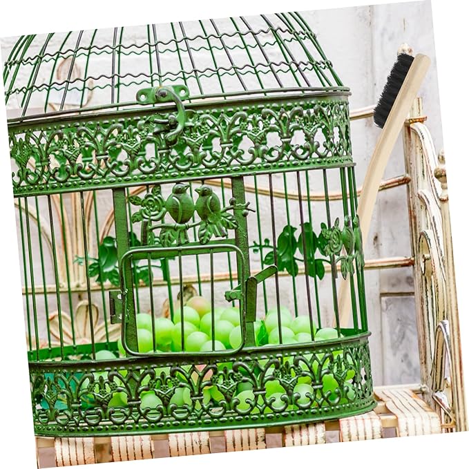 VICASKY 3pcs Bird Cage Cleaning Brush Wooden Handle Versatile Pet Cage Cleaner for Birdcages Parrots and Animals for Easy Maintenance and Quick Cleaning Sessions
