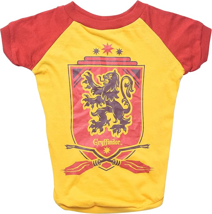 Harry Potter Gryffindor Dog T-Shirt - Pet Costume Shirt for Dogs - Officially Licensed Dog Apparel & Accessories for Hogwarts Houses, Size Large