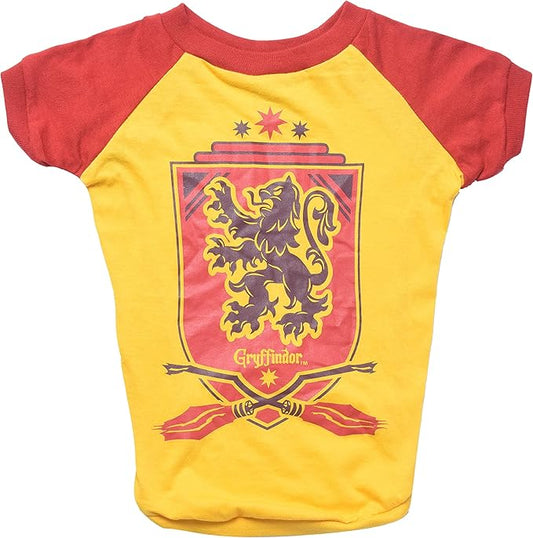 Harry Potter Gryffindor Dog T-Shirt - Pet Costume Shirt for Dogs - Officially Licensed Dog Apparel & Accessories for Hogwarts Houses, Size Large