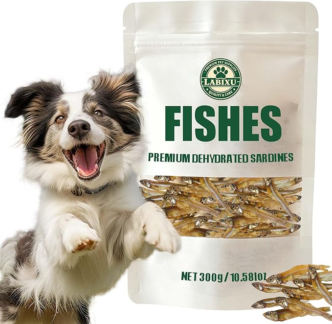 Sardines for Dogs & Sardines for Cats Natural Single Ingredient Dehydrated Sardine Treats, Omega-3 Rich, For Training or Daily Reward, Picky Eaters, or Multi-Pet Households (10.58 Ounce (Pack of 1))